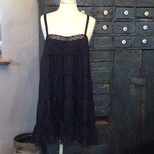 Free People Black Tiered Dress